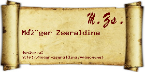 Móger Zseraldina névjegykártya